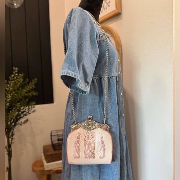 Patricia Nash Handbags - Patricia Nash Rosaria tooled pink metallic bag